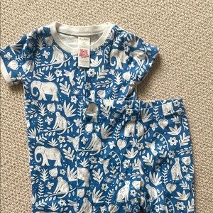 Mini Boden Blue and White Pajama Set